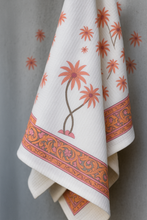 Load image into Gallery viewer, Sunset Bloom Hand Block Print Pure Cotton Towel