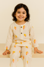 Load image into Gallery viewer, Simmi’s Emporium Sweet Slumbers Kids Night Suit – Hand Block Printed Cotton Sleepwear with Ice Cream Motifs