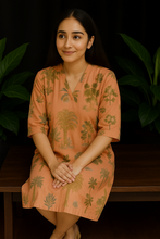 Load image into Gallery viewer, Pastel Promise Tropical Pure Cotton Dress β Handcrafted Breezy Summer Dress in Soft Pastel Hues