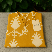 Load image into Gallery viewer, Chhaap Tropical Pure Cotton Dress – Handcrafted Breezy Summer Dress with Artisan Prints