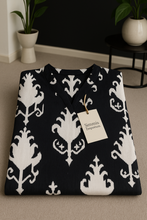 Load image into Gallery viewer, Midnight Bloom Tropical Pure Cotton Dress β Handcrafted Flowy Summer Dress in Deep Indigo Hues