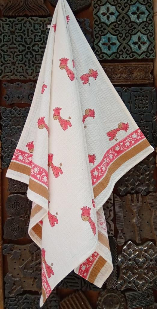 Neck N Nap Pure Cotton Hand Block Print Kids Towel