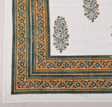 Load image into Gallery viewer, Simmi’s Emporium Kesar Baag Hand Block Print Bedsheet – 100% Cotton Percale
