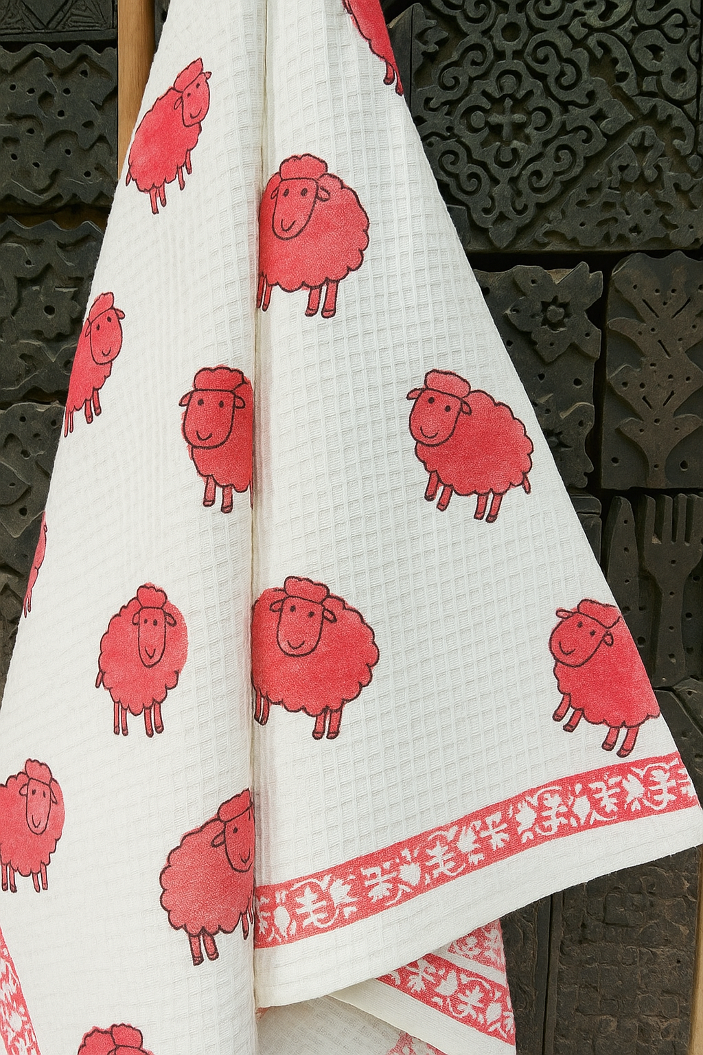 Fluffy Dreams Pure Cotton Hand Block Print Kids Towel