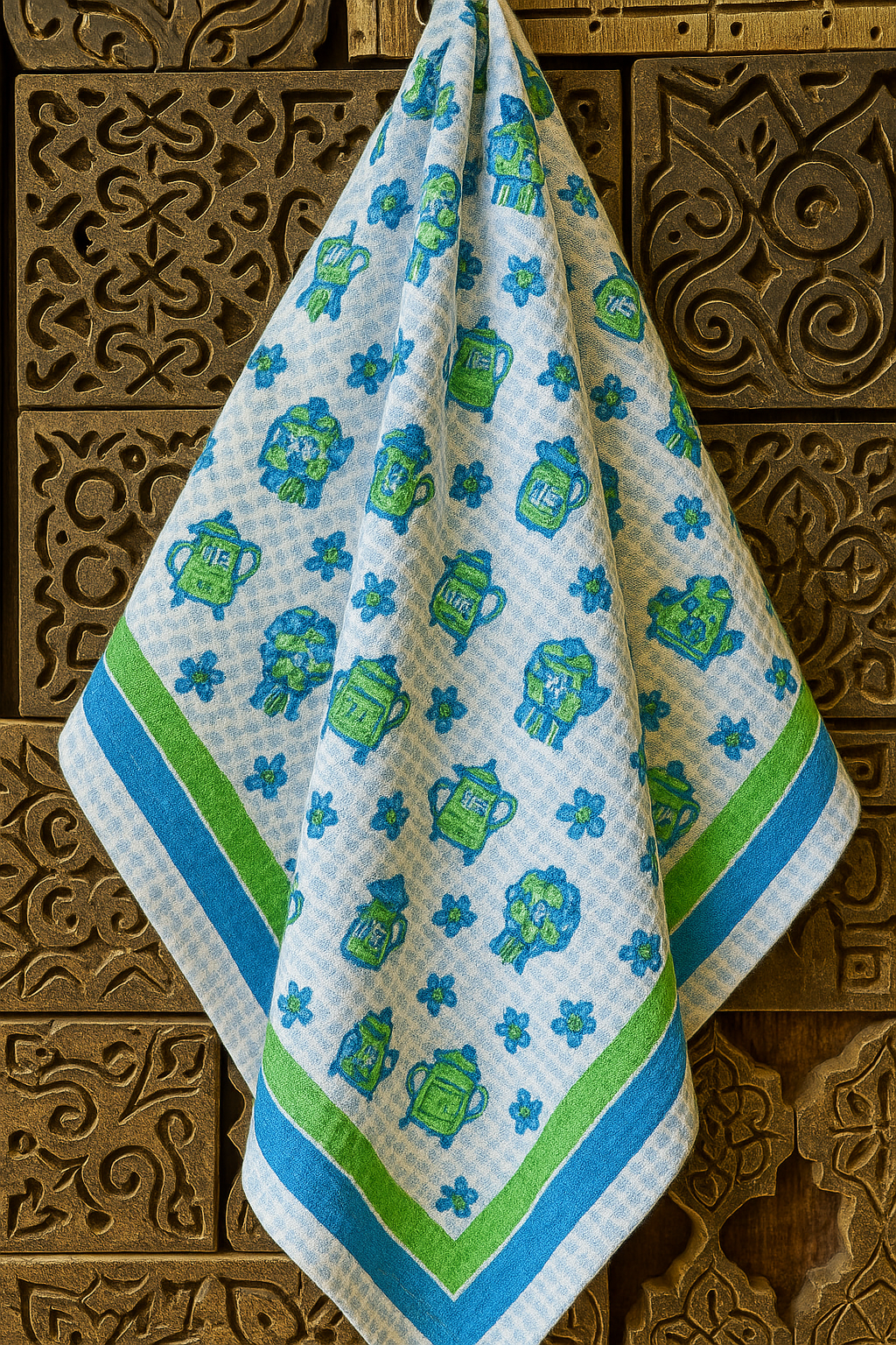 Balloon N Barfi Pure Cotton Hand Block Print Kids Towel