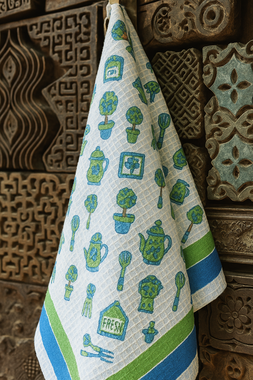Balloon N Barfi Pure Cotton Hand Block Print Kids Towel