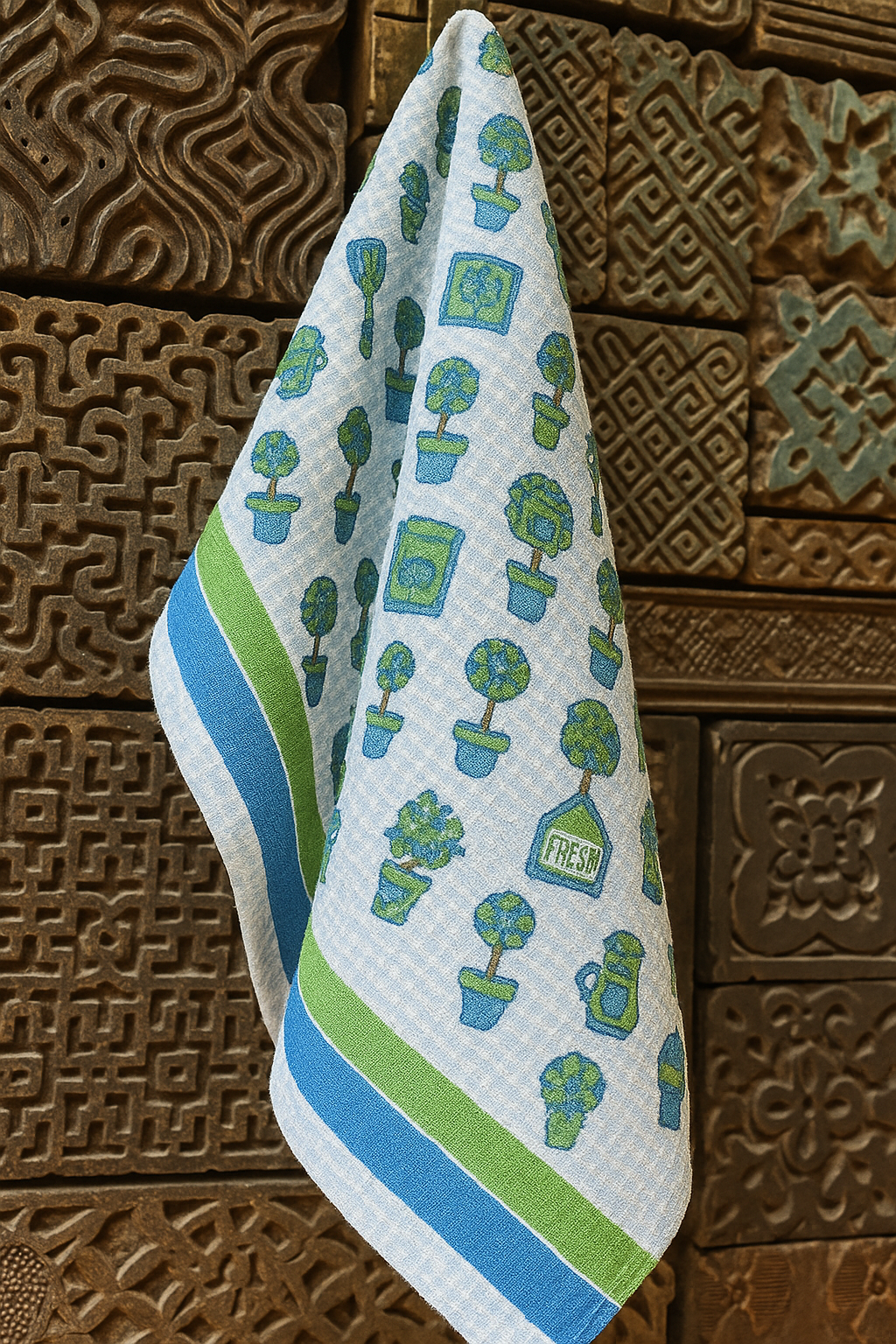 Balloon N Barfi Pure Cotton Hand Block Print Kids Towel
