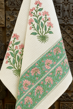 Load image into Gallery viewer, Mogra Garden Hand Block Print Pure Cotton Towel
