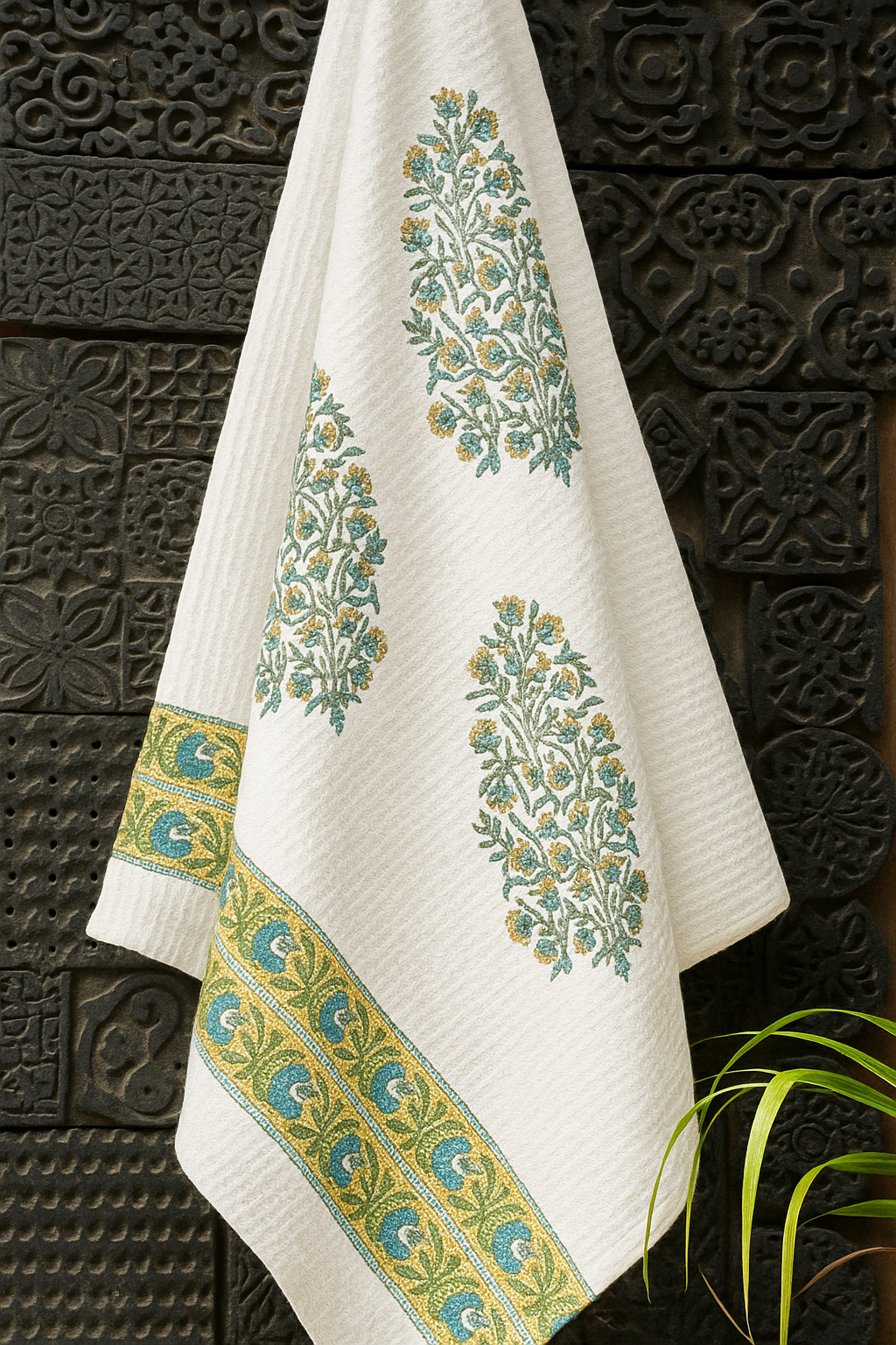 Bagh - e - Noor Hand Block Print Pure Cotton Towel