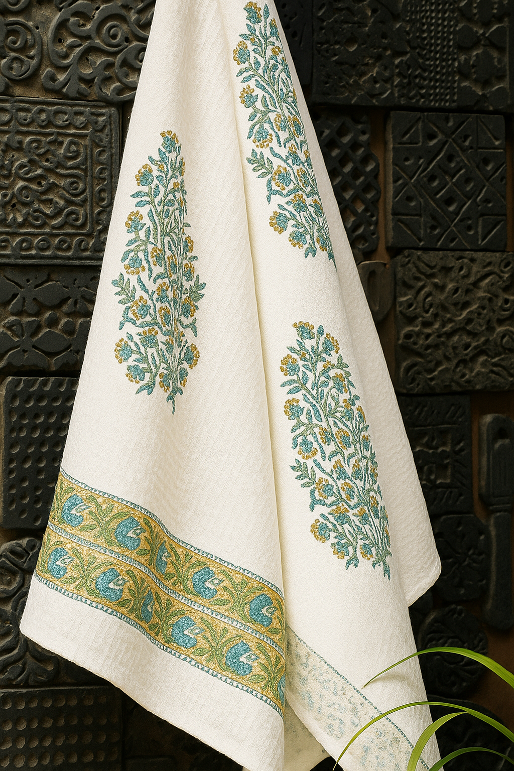 Bagh - e - Noor Hand Block Print Pure Cotton Towel
