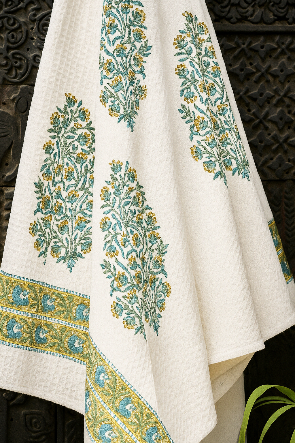 Bagh - e - Noor Hand Block Print Pure Cotton Towel