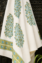 Load image into Gallery viewer, Bagh - e - Noor Hand Block Print Pure Cotton Towel
