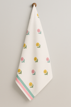 Load image into Gallery viewer, Daisy Dots Hand Block Print Pure Cotton Towel
