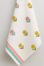Load image into Gallery viewer, Daisy Dots Hand Block Print Pure Cotton Towel
