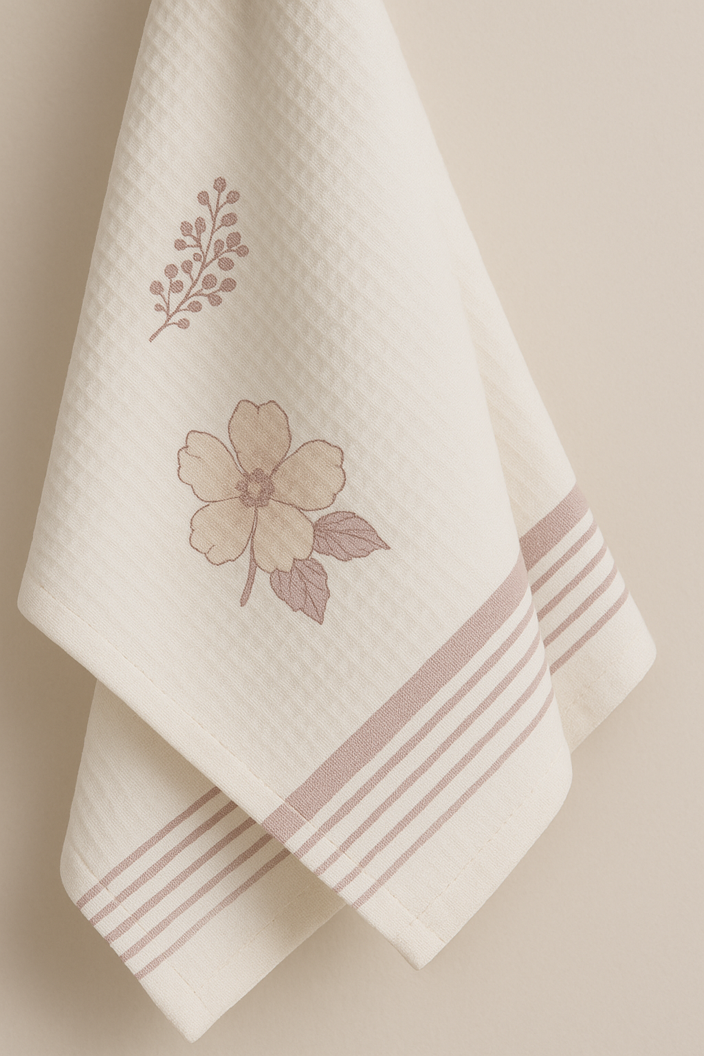 Lilac Whisper Hand Block Print Pure Cotton Towel