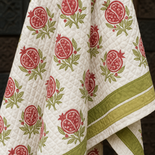 Load image into Gallery viewer, Bagh - e - Anar Hand Block Print Pure Cotton Towel
