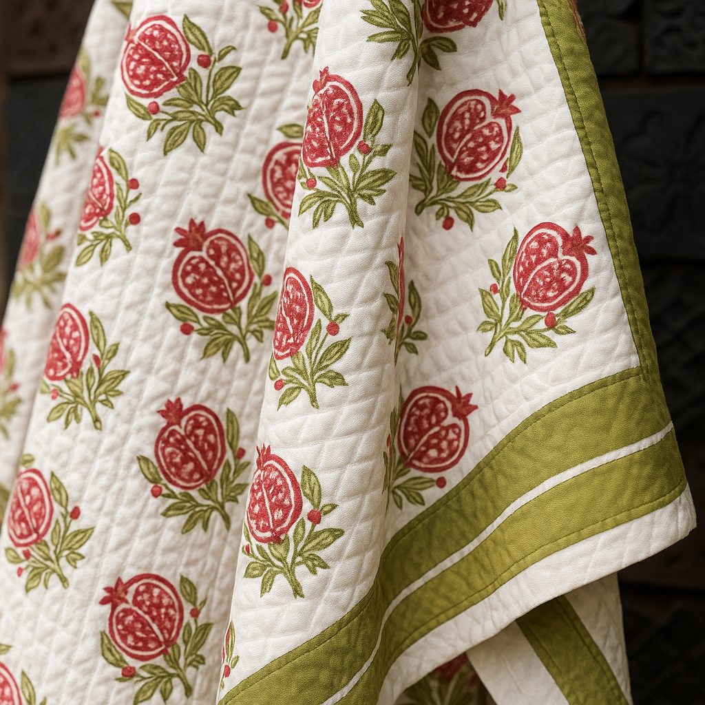 Bagh - e - Anar Hand Block Print Pure Cotton Towel