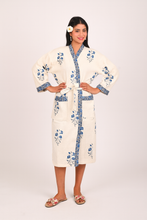 Load image into Gallery viewer, Neel Kamal Hand Block Print Pure Cotton Bathrobe
