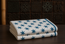 Load image into Gallery viewer, Twinkle Tales Pure Cotton Hand Block Print Kids Towel
