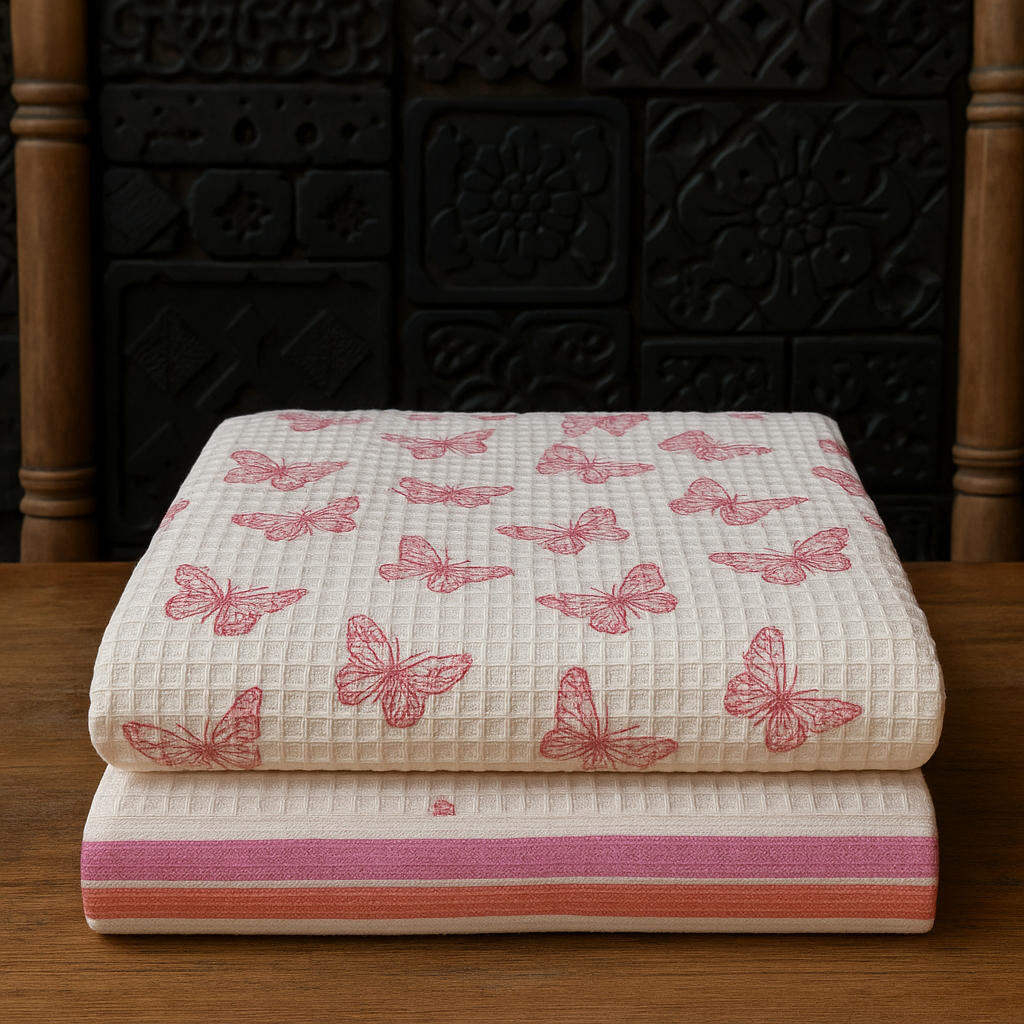 Pankh Pari Pure Cotton Hand Block Print Kids Towel