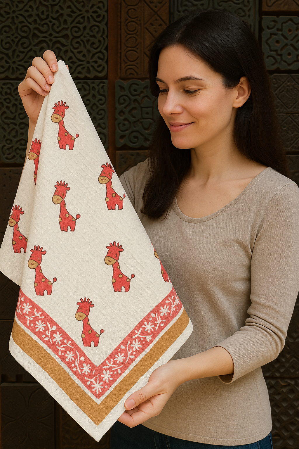 Neck N Nap Pure Cotton Hand Block Print Kids Towel