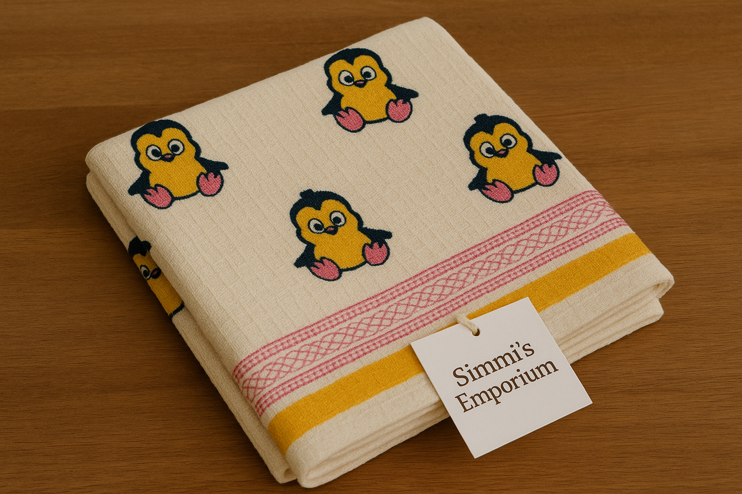 Ice Ice Baby Pure Cotton Hand Block Print Kids Towel