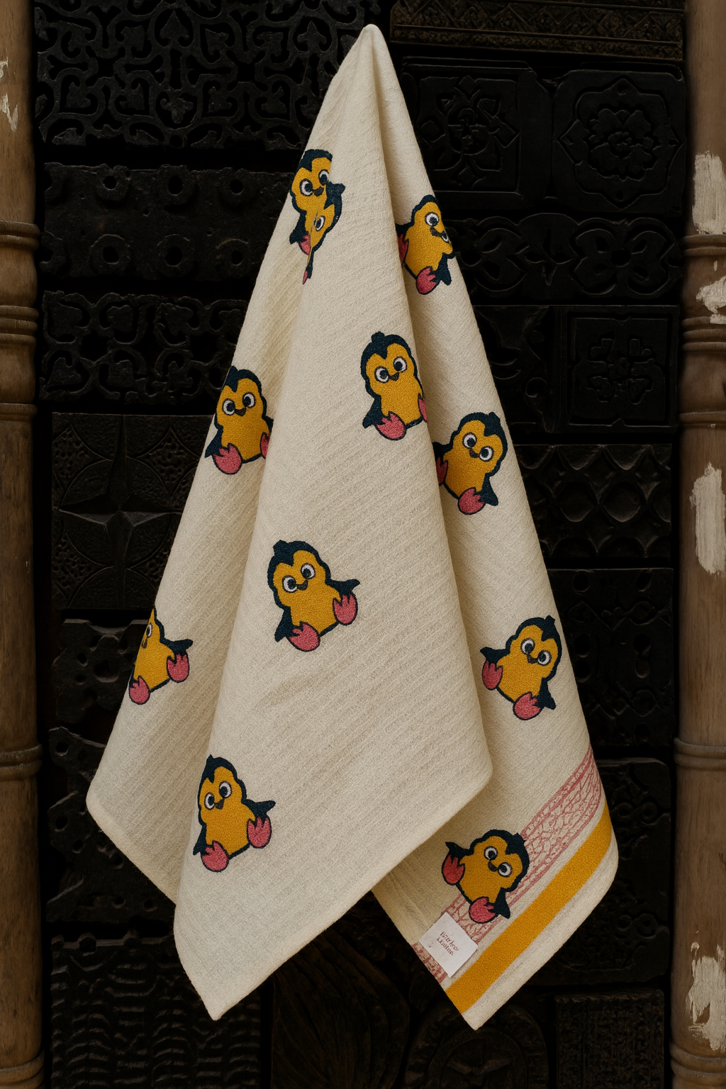 Ice Ice Baby Pure Cotton Hand Block Print Kids Towel