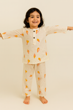 Load image into Gallery viewer, Simmi’s Emporium Sweet Slumbers Kids Night Suit – Hand Block Printed Cotton Sleepwear with Ice Cream Motifs
