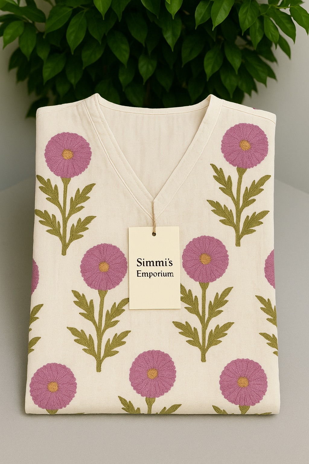 Lavender Bloom Tropical Pure Cotton Dress – Handcrafted Breezy Summer Wear in Soothing Pastel Hues