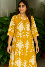 Load image into Gallery viewer, Chhaap Tropical Pure Cotton Dress – Handcrafted Breezy Summer Dress with Artisan Prints
