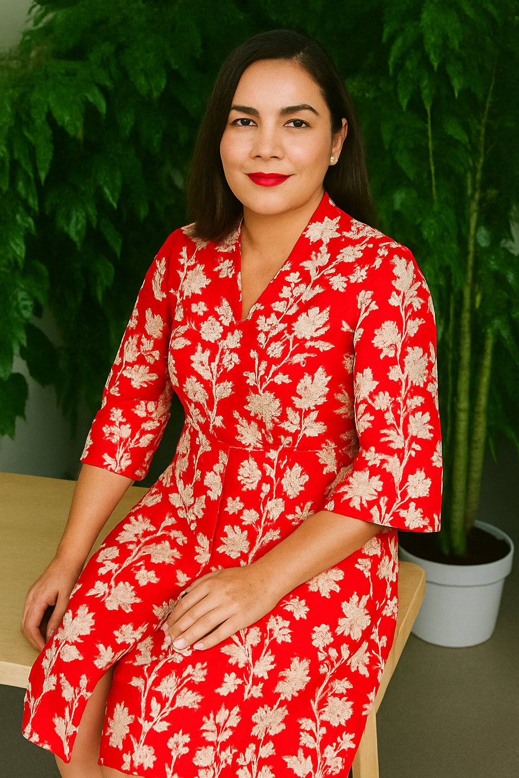 Gulnaar Tropical Pure Cotton Dress – Handcrafted Breezy Summer Dress in Vibrant Floral Hues