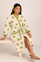 Load image into Gallery viewer, Trunk Tales Hand Block Print Pure Cotton Bathrobe
