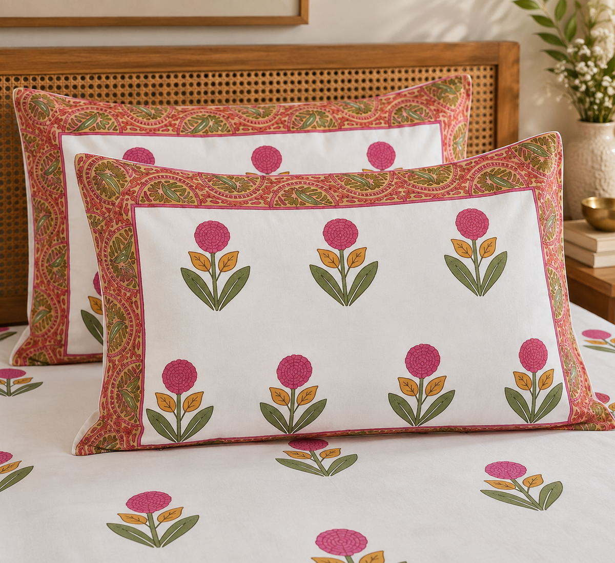 Gul Meher - Pure Cotton Hand Block Print Bedsheet
