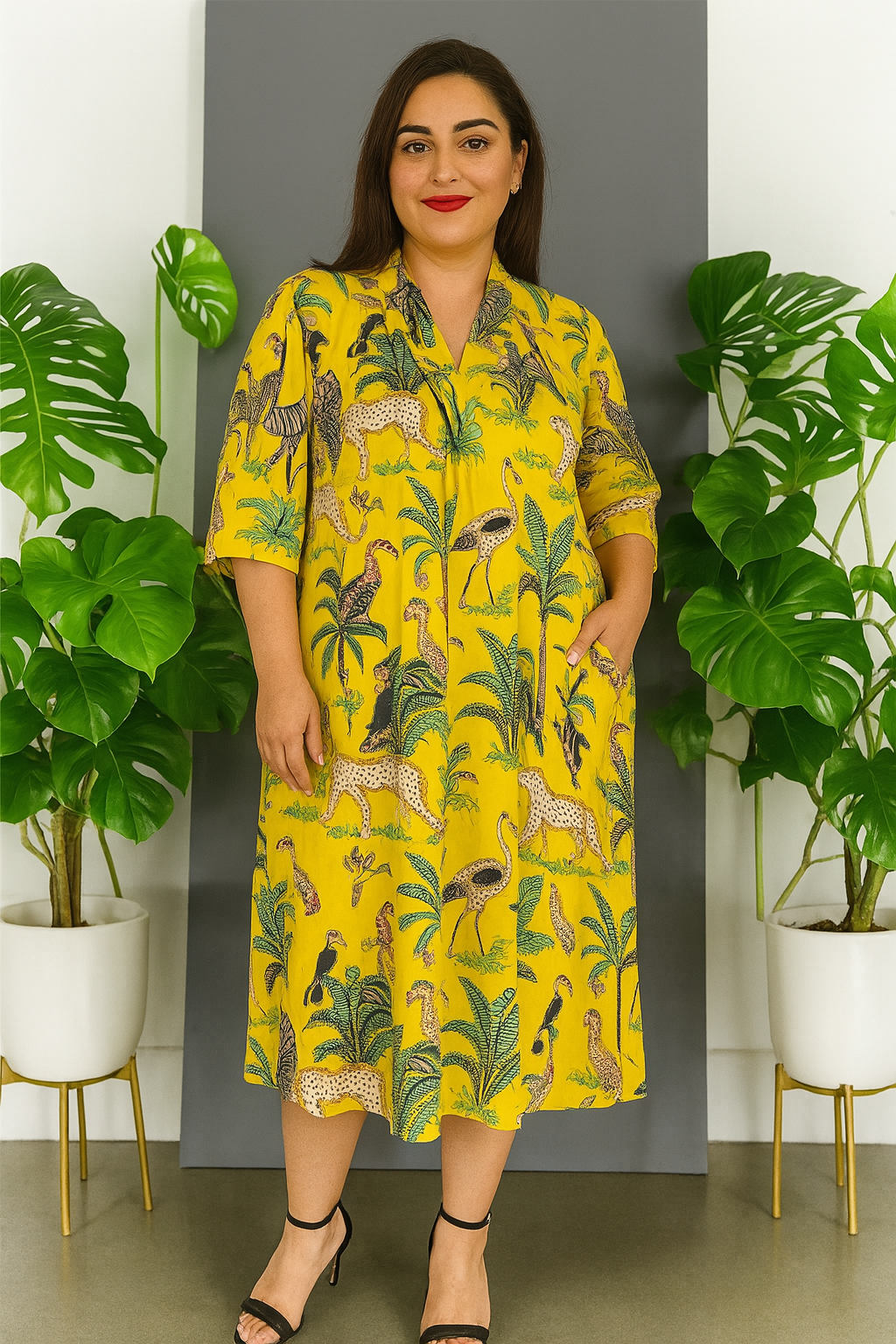 Roar N Bloom Tropical Pure Cotton Dress