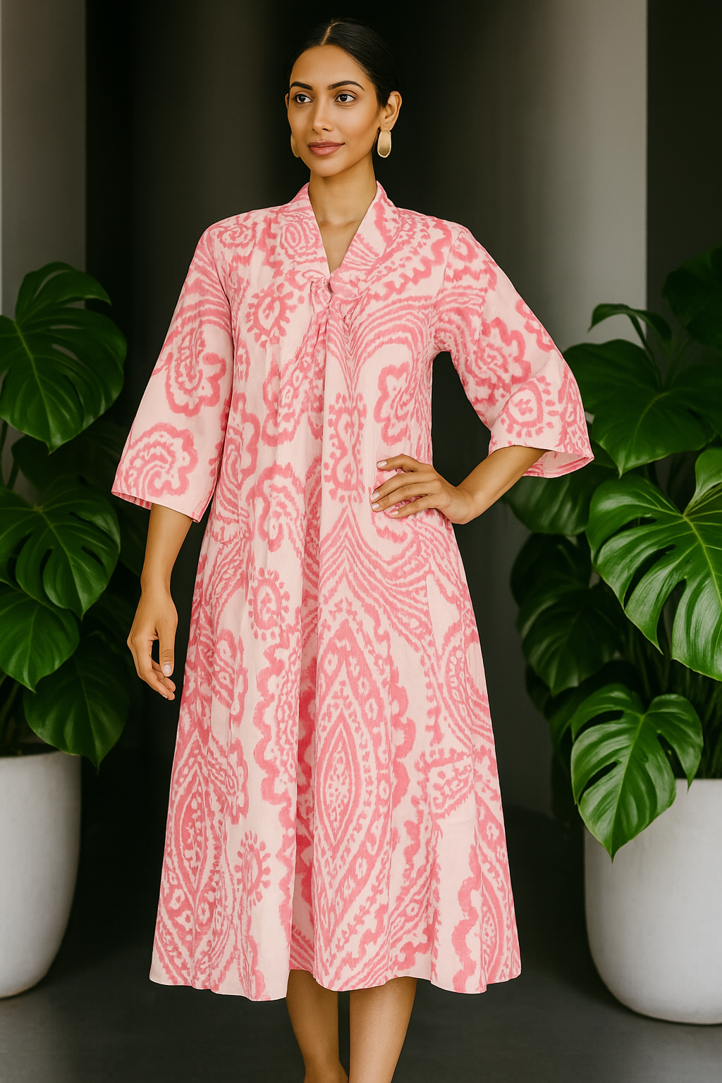 Candy Bloom Tropical Pure Cotton Dress