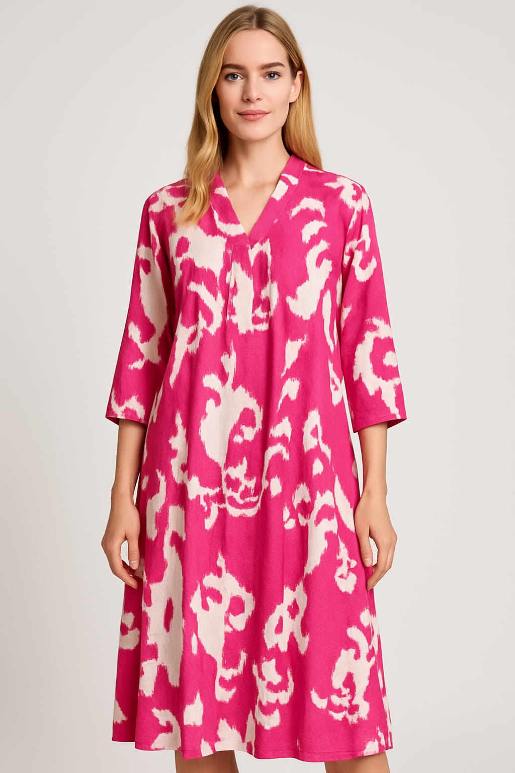 Berry Bloom Tropical Pure Cotton Dress