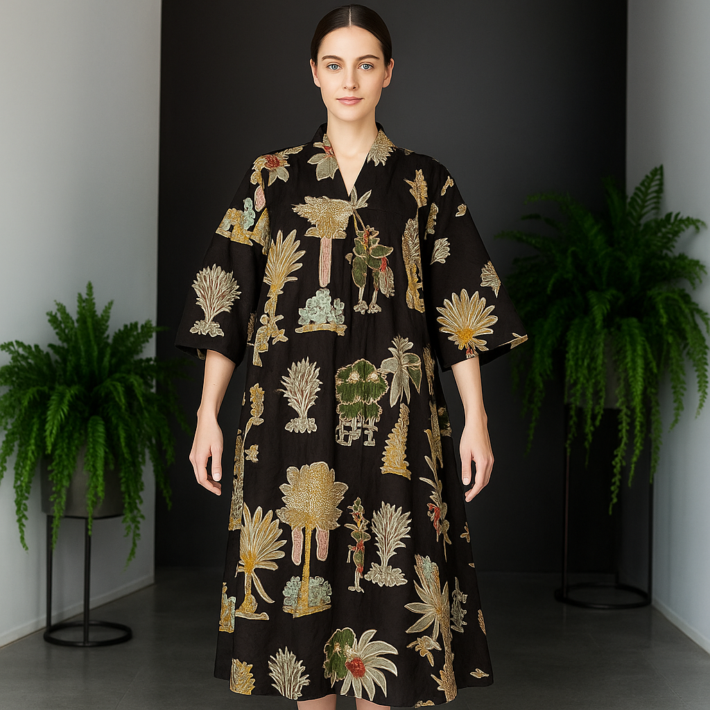 Nishigandha Tropical Pure Cotton Dress