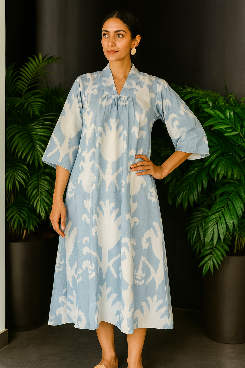 Nirmal Chaya Tropical Pure Cotton Dress