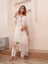 Load image into Gallery viewer, Sale now LIVE! Simmi’s Emporium Phoolwari Charm Suit Set – Hand Block Printed Cotton Kurta with Chiffon Dupatta
